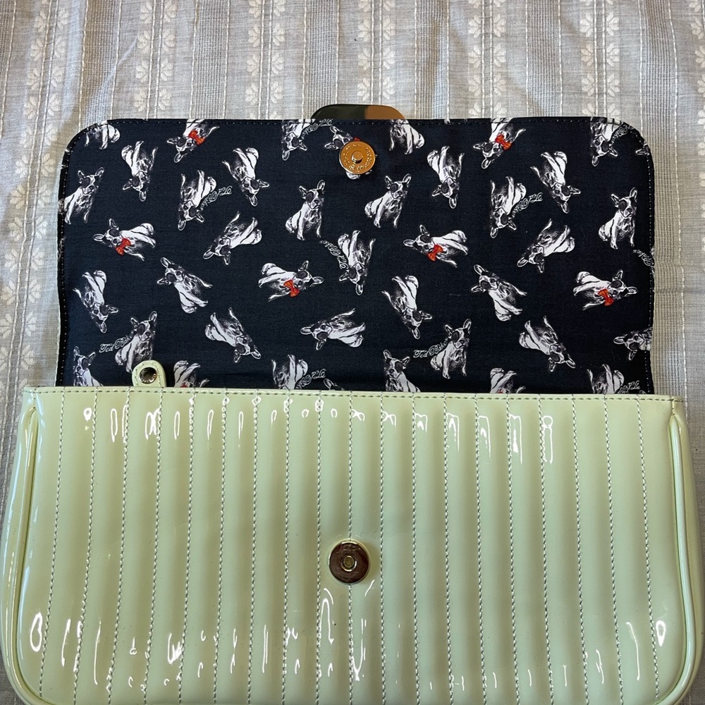 Ted Baker Quilted Patent Leather Clutch. - Picture 2 of 4